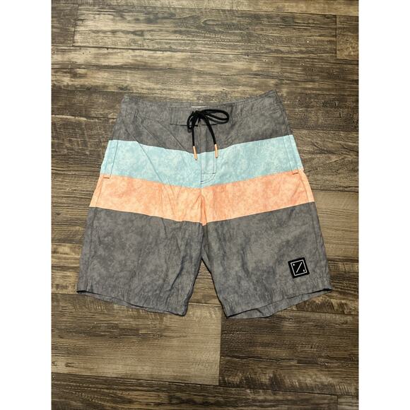 American Eagle Boardshorts Men’s Small Grey swim Trunks - Picture 1 of 7